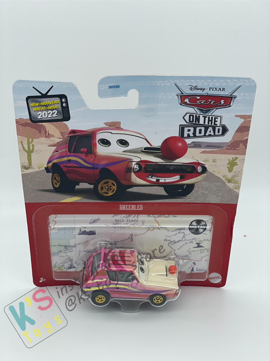 DISNEY PIXAR CARS BY MATTEL, GREEBLES - CARS ON THE ROAD SERIES - 2022 NEW RELEASE - BNIP