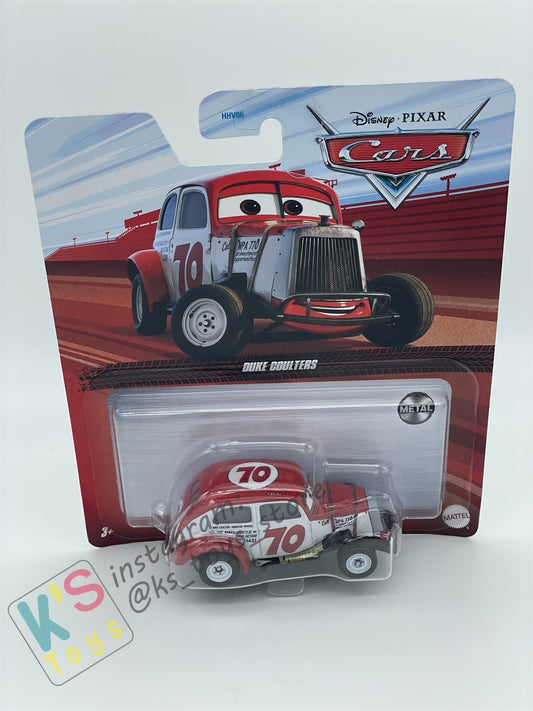 DISNEY PIXAR CARS BY MATTEL, DUKE COULTERS - 2022 RE-RELEASED - BNIP