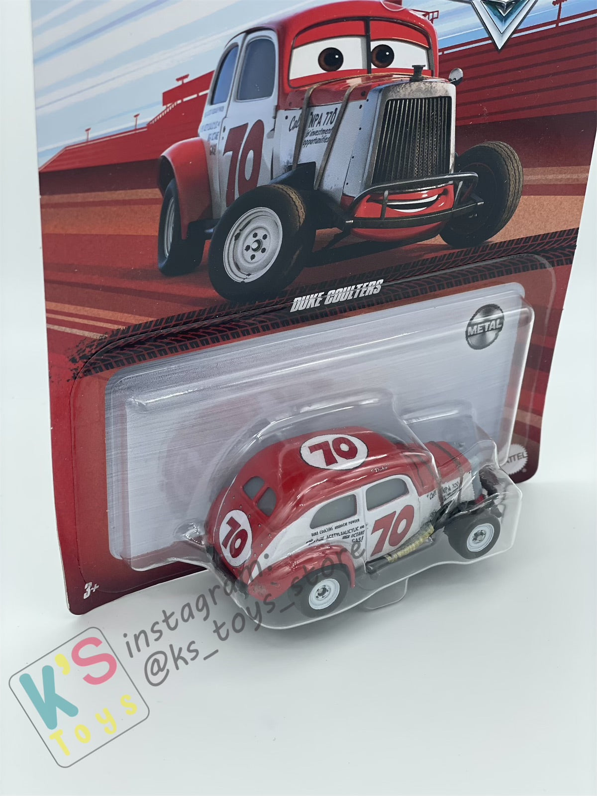 DISNEY PIXAR CARS BY MATTEL, DUKE COULTERS - 2022 RE-RELEASED - BNIP