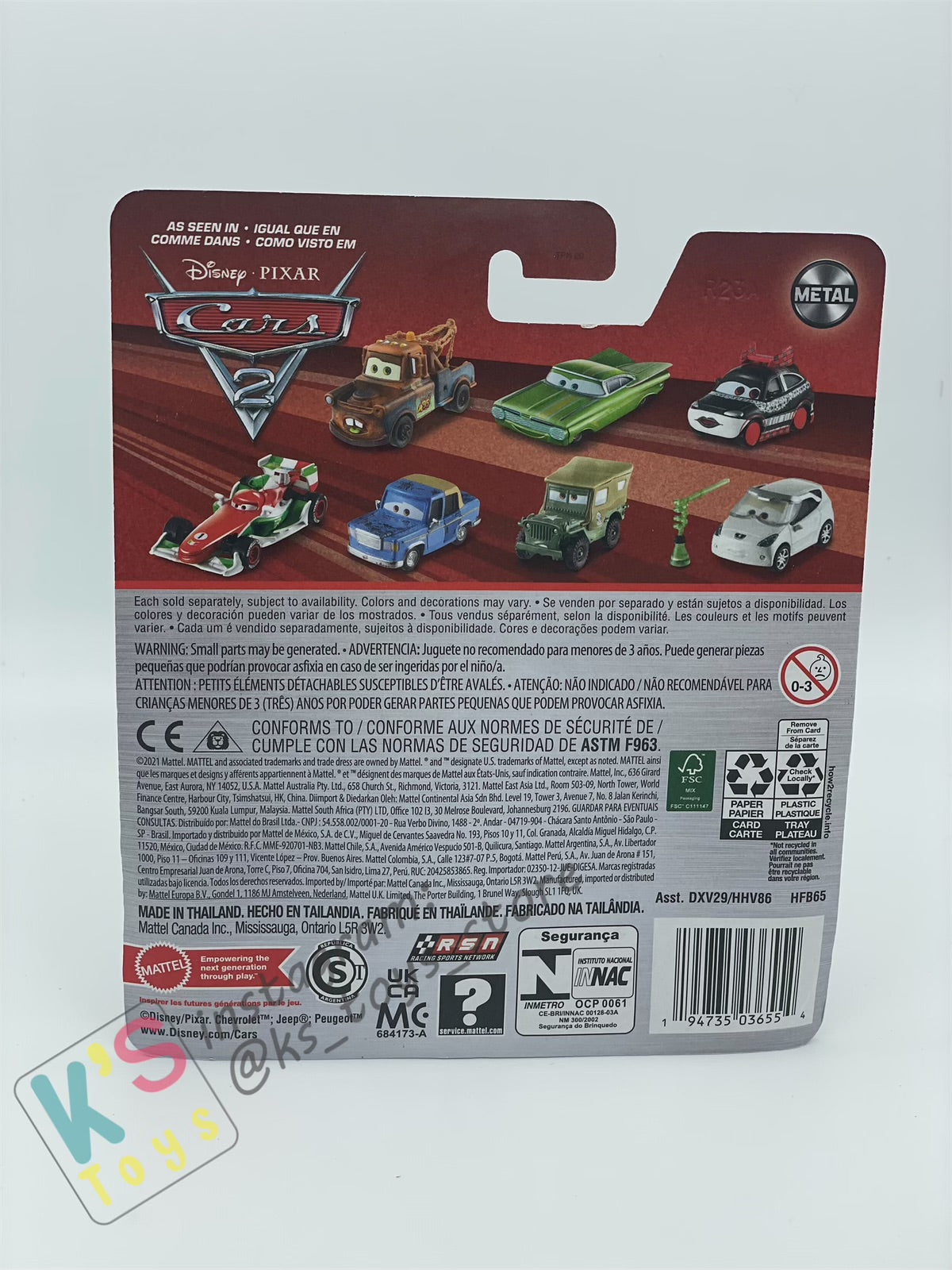 DISNEY PIXAR CARS BY MATTEL, COLIN BOHREV - 2022 NEW RELEASE - BNIP