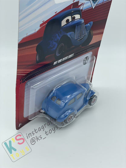 DISNEY PIXAR CARS BY MATTEL - "HOT ROD RIVER SCOTT" CARS 3- 2022 RE-RELEASED - BNIP