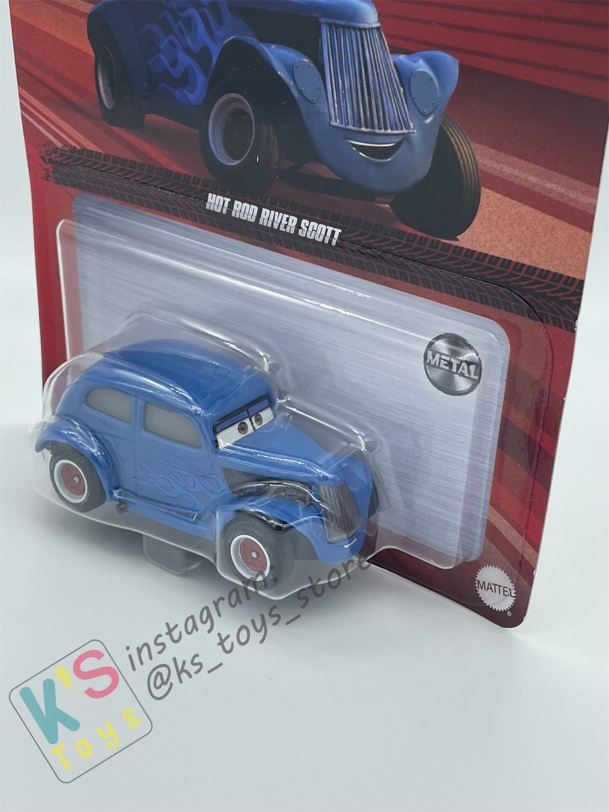 DISNEY PIXAR CARS BY MATTEL - "HOT ROD RIVER SCOTT" CARS 3- 2022 RE-RELEASED - BNIP