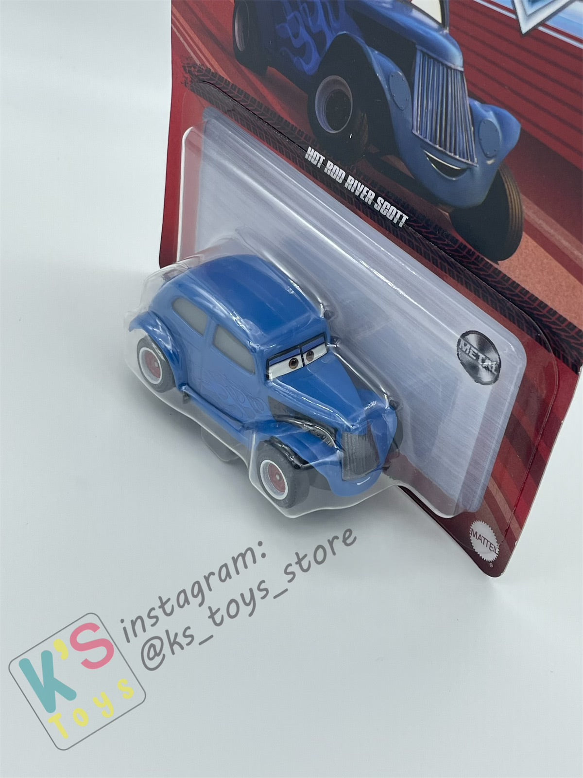 DISNEY PIXAR CARS BY MATTEL - "HOT ROD RIVER SCOTT" CARS 3- 2022 RE-RELEASED - BNIP