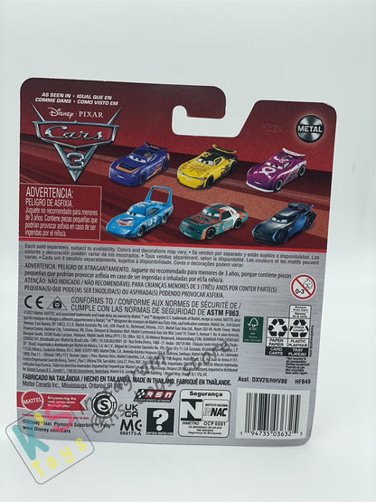 DISNEY PIXAR CARS BY MATTEL, CRUZ RAMIREZ AS FRANCES BELTLINE WITH FIRE CAN - BNIP