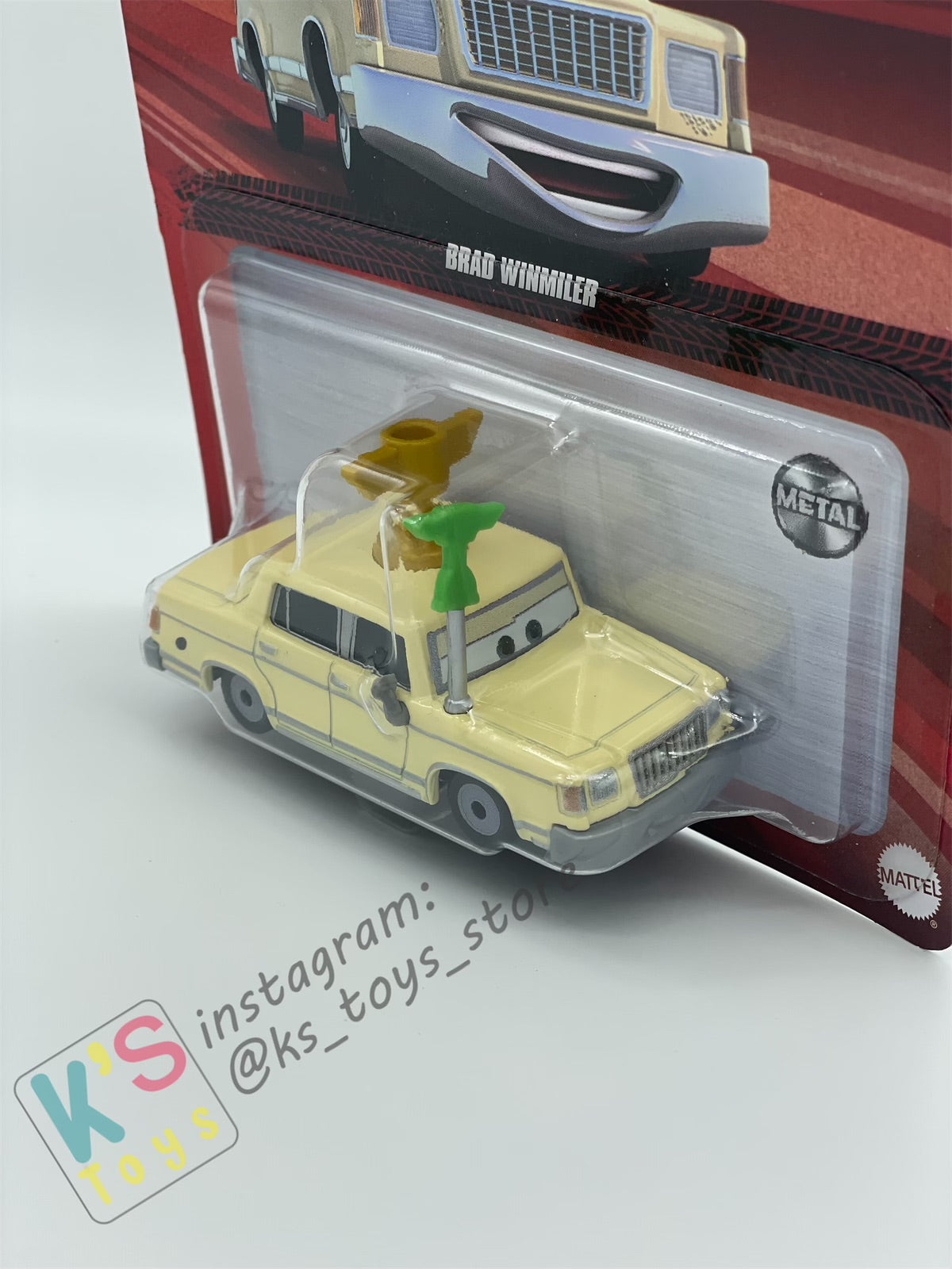 DISNEY PIXAR CARS BY MATTEL - "BRAD WINMILER"  CARS - 2022  RE-RELEASED - BNIP