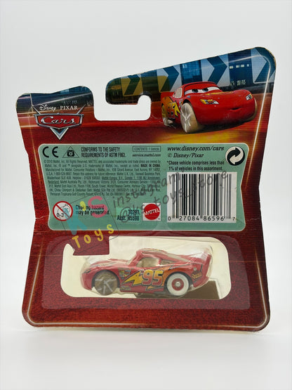 DISNEY PIXAR CARS BY MATTEL 1:55, "PAINT MASK LIGHTNING MCQUEEN" - CHASE LENTICULAR EYES SERIES - BNIP