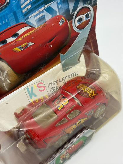 DISNEY PIXAR CARS BY MATTEL 1:55, "PAINT MASK LIGHTNING MCQUEEN" - CHASE LENTICULAR EYES SERIES - BNIP
