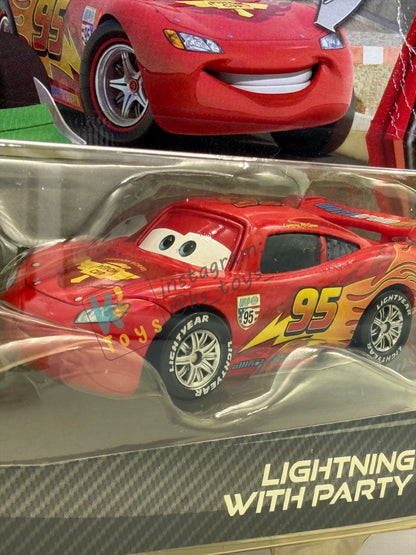 Disney Pixar Cars 1:55 by Mattel 2-Pack MATER WITH NO TIRES AND LIGHTNING MCQUEEN WITH NO TIRES - 95 RETURNS SERIES - BNIP