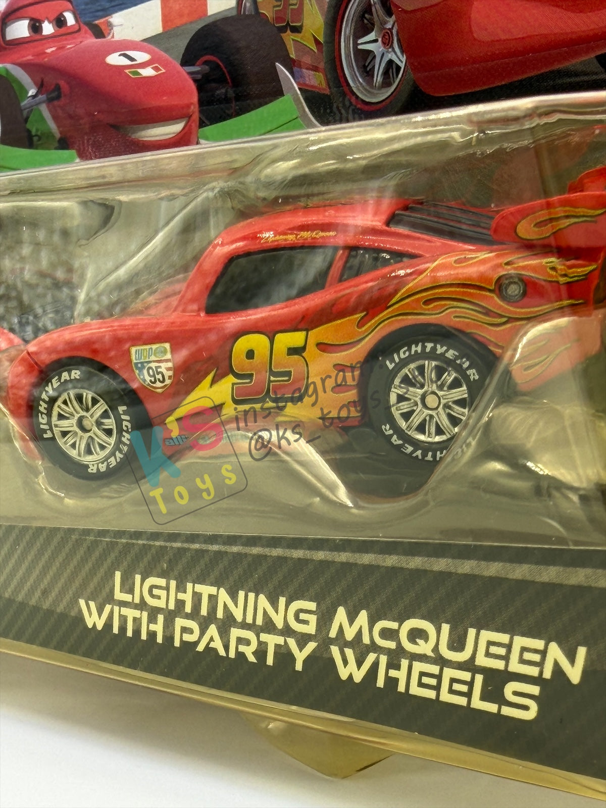 Disney Pixar Cars 1:55 by Mattel 2-Pack MATER WITH NO TIRES AND LIGHTNING MCQUEEN WITH NO TIRES - 95 RETURNS SERIES - BNIP