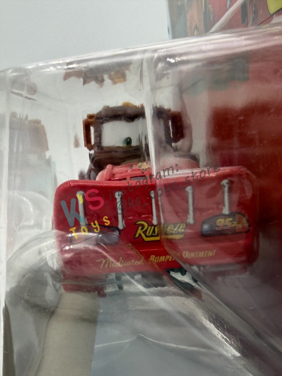 Disney Pixar Cars 1:55 by Mattel 2-Pack MATER WITH NO TIRES AND LIGHTNING MCQUEEN WITH NO TIRES - 95 RETURNS SERIES - BNIP