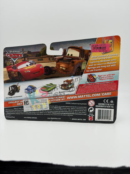 Disney Pixar Cars 1:55 by Mattel 2-Pack MATER WITH NO TIRES AND LIGHTNING MCQUEEN WITH NO TIRES - 95 RETURNS SERIES - BNIP