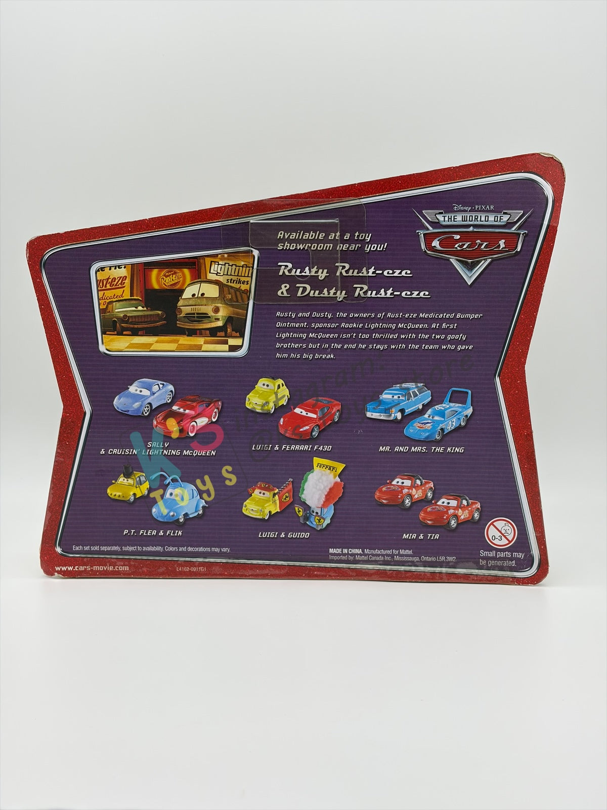 Disney Pixar Cars 1:55 by Mattel 2-Pack, "DUSTY RUST-EZE & RUSTY RUST-EZE" - THE WORLDS OF CARS SERIES - BNIP