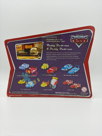 Disney Pixar Cars 1:55 by Mattel 2-Pack, "DUSTY RUST-EZE & RUSTY RUST-EZE" - THE WORLDS OF CARS SERIES - BNIP
