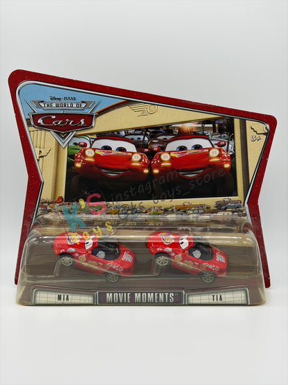 Disney Pixar Cars 1:55 by Mattel 2-Pack, "MIA AND TIA" - THE WORLDS OF CARS MOVIE MOMENT SERIES - BNIP