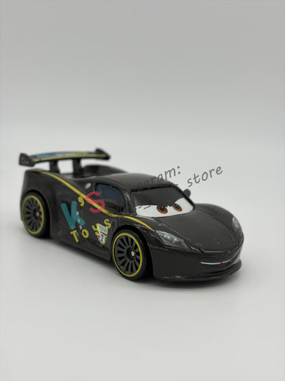 PRE-OWNED / LOOSE DISNEY PIXAR CARS BY MATTEL - "LEWIS HAMILTON" - CARS 2 SERIES - PLAYED WITH GOOD CONDITION - READ DESCRIPTION!!!!!!!!!!!