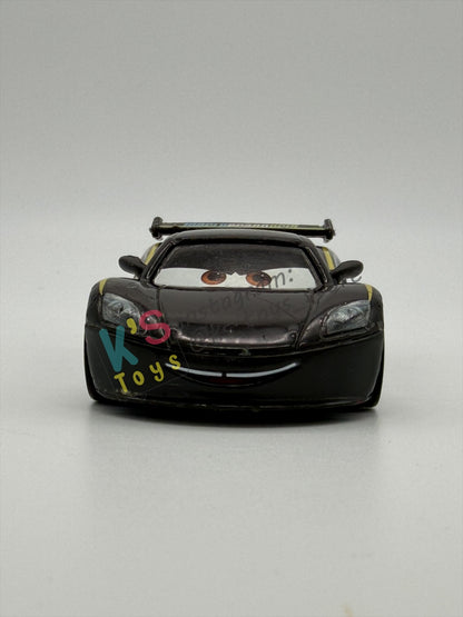 PRE-OWNED / LOOSE DISNEY PIXAR CARS BY MATTEL - "LEWIS HAMILTON" - CARS 2 SERIES - PLAYED WITH GOOD CONDITION - READ DESCRIPTION!!!!!!!!!!!