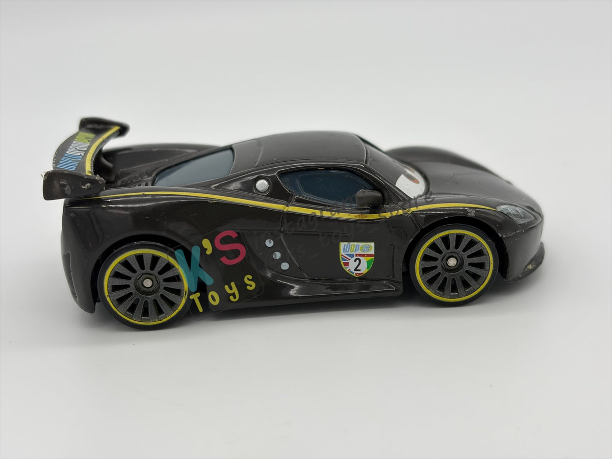 PRE-OWNED / LOOSE DISNEY PIXAR CARS BY MATTEL - "LEWIS HAMILTON" - CARS 2 SERIES - PLAYED WITH GOOD CONDITION - READ DESCRIPTION!!!!!!!!!!!