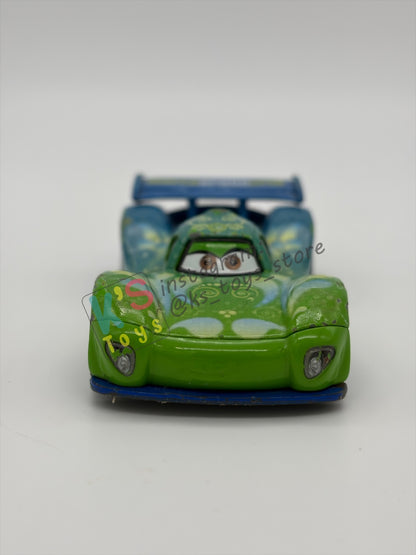PRE-OWNED / LOOSE DISNEY PIXAR CARS - "CARLA VELOSO" CARS 2 SERIES - PLAYED IN GOOD CONDITION