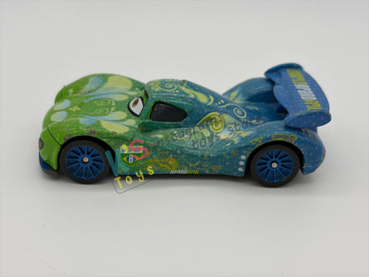 PRE-OWNED / LOOSE DISNEY PIXAR CARS - "CARLA VELOSO" CARS 2 SERIES - PLAYED IN GOOD CONDITION