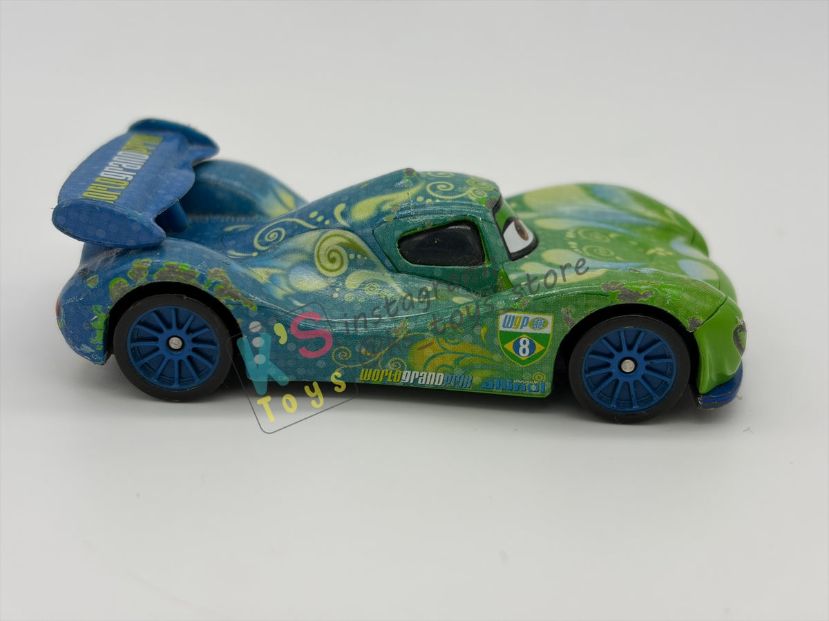 PRE-OWNED / LOOSE DISNEY PIXAR CARS - "CARLA VELOSO" CARS 2 SERIES - PLAYED IN GOOD CONDITION