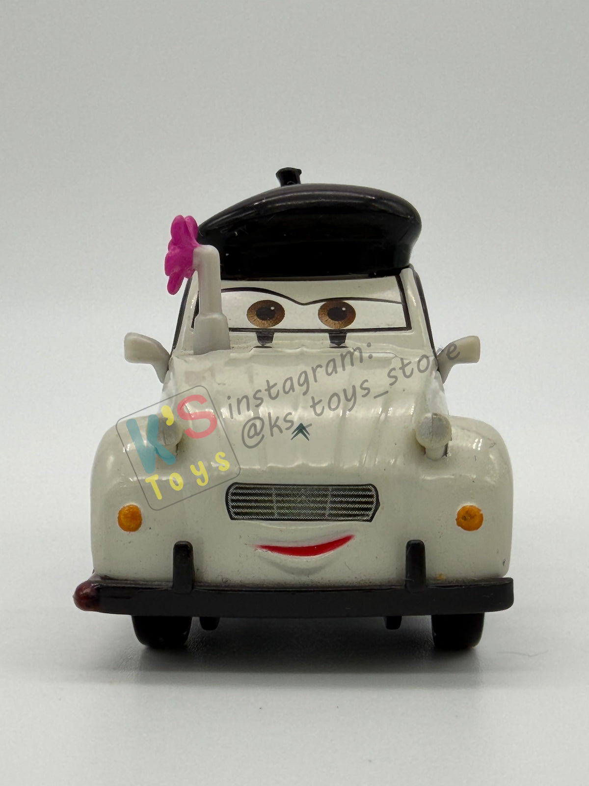 PRE-OWNED / LOOSE DISNEY PIXAR CARS 1:55 BY MATTEL - "LOUIS LARUE" CARS 2 PARIS TOUR SERIES - NEAR MINT CONDITION
