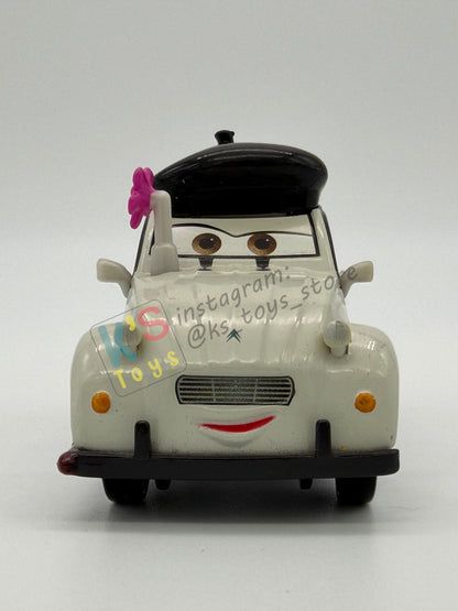 PRE-OWNED / LOOSE DISNEY PIXAR CARS 1:55 BY MATTEL - "LOUIS LARUE" CARS 2 PARIS TOUR SERIES - NEAR MINT CONDITION