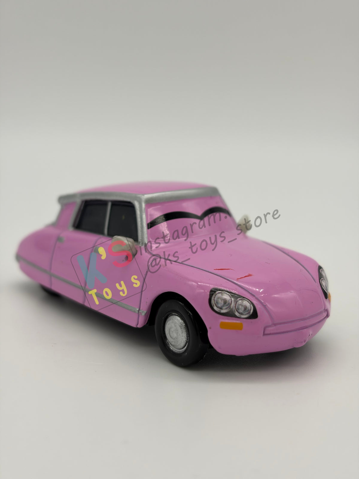 PRE-OWNED / LOOSE DISNEY PIXAR CARS 1:55 BY MATTEL - "NANCY" CARS 2 PARIS TOUR SERIES - NEAR MINT CONDITION