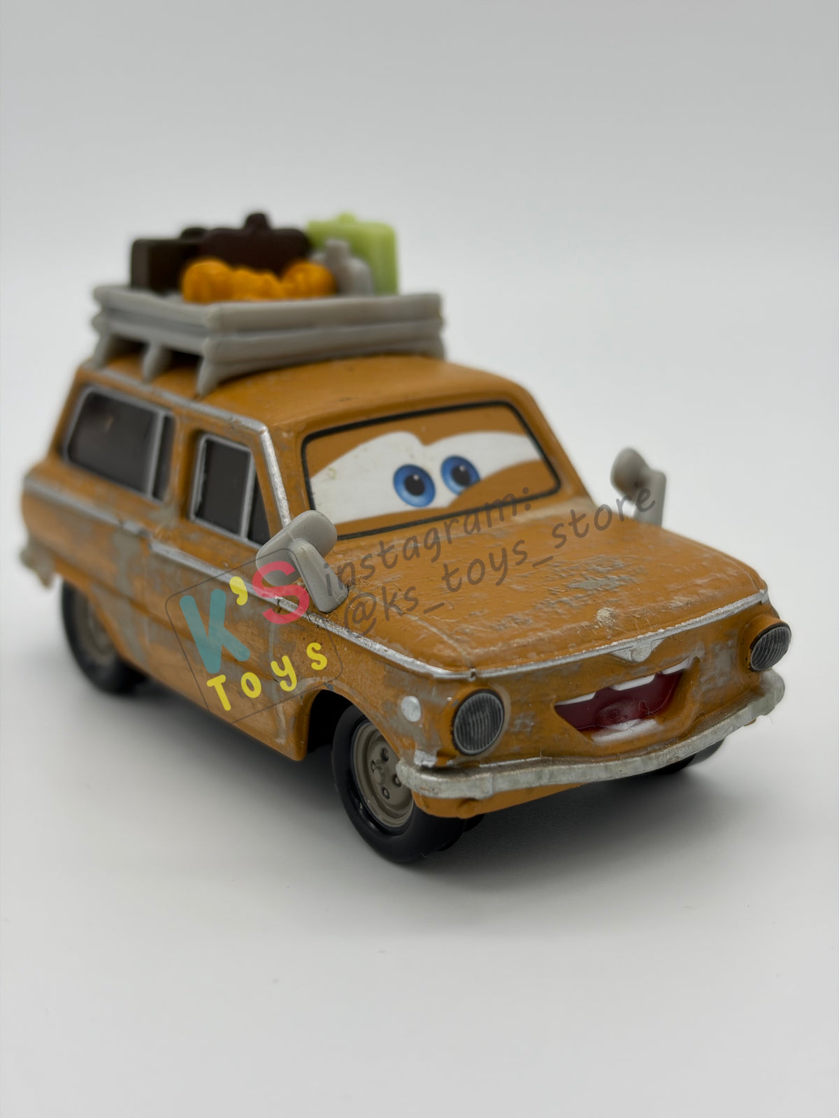 PRE-OWNED / LOOSE DISNEY PIXAR CARS 1:55 BY MATTEL - "LUBEWIG" CARS 2 PARIS TOUR SERIES - NEAR MINT CONDITION