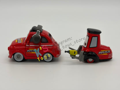PRE-OWNED / LOOSE DISNEY PIXAR CARS 1:55 BY MATTEL - "NASCAR PIT CREW LUIGI & GUIDO" NASCAR SERIES - NEAR MINT CONDITION
