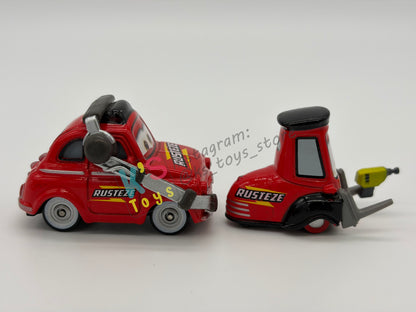 PRE-OWNED / LOOSE DISNEY PIXAR CARS 1:55 BY MATTEL - "NASCAR PIT CREW LUIGI & GUIDO" NASCAR SERIES - NEAR MINT CONDITION