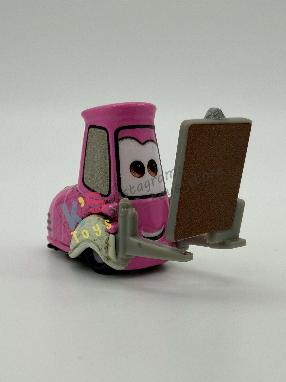 PRE-OWNED / LOOSE DISNEY PIXAR CARS 1:55 BY MATTEL - "JESSICA CARVILL (MISSING CONE)" CARS ONT HE ROAD SERIES - NEAR MINT CONDITION