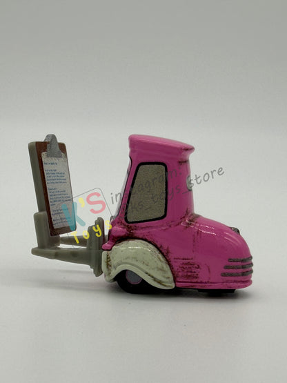 PRE-OWNED / LOOSE DISNEY PIXAR CARS 1:55 BY MATTEL - "JESSICA CARVILL (MISSING CONE)" CARS ONT HE ROAD SERIES - NEAR MINT CONDITION