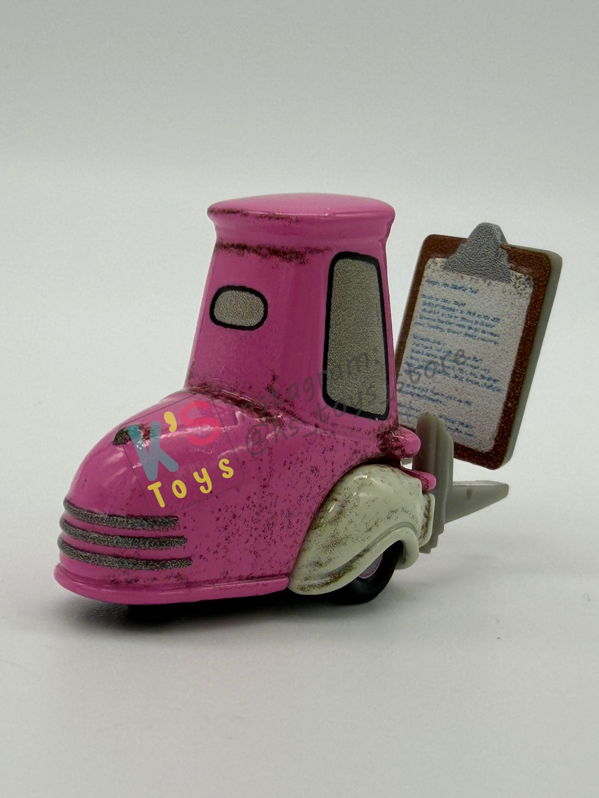 PRE-OWNED / LOOSE DISNEY PIXAR CARS 1:55 BY MATTEL - "JESSICA CARVILL (MISSING CONE)" CARS ONT HE ROAD SERIES - NEAR MINT CONDITION