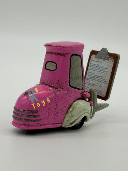 PRE-OWNED / LOOSE DISNEY PIXAR CARS 1:55 BY MATTEL - "JESSICA CARVILL (MISSING CONE)" CARS ONT HE ROAD SERIES - NEAR MINT CONDITION