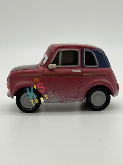 PRE-OWNED / LOOSE DISNEY PIXAR CARS 1:55 BY MATTEL - "JUSTIN PARTSON" CARS 2 PARIS PARTS MARKET SERIES - NEAR MINT CONDITION
