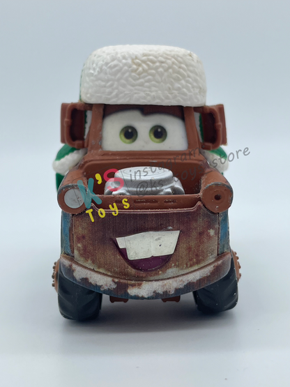 PRE-OWNED / LOOSE DISNEY PIXAR CARS BY MATTEL - "WHEE-HOO MATER" - WINTER / CHRISTMAS SERIES SERIES - PLAYED WITH GOOD CONDITION - READ DESCRIPTION!!!!!!!!!!!