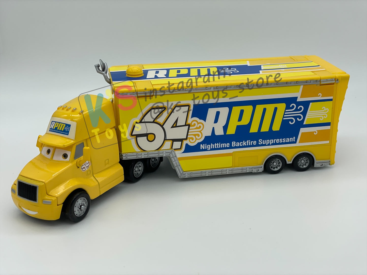 PRE-OWNED / LOOSE HAULER DISNEY PIXAR CARS BY MATTEL, RPM HAULER,  IN NEAR MINT CONDITION - PLEASE READ DESCRIPTION!!!!!!!!!!