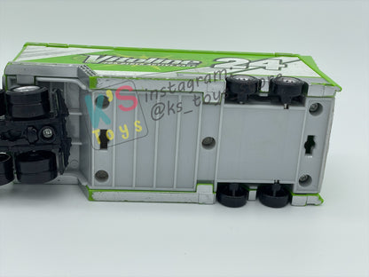 PRE-OWNED / LOOSE HAULER DISNEY PIXAR CARS BY MATTEL, STEVE CARSKI (VITOLINE HAULER),  IN PLAYED CONDITION AND MISSING PARTS - PLEASE READ DESCRIPTION!!!!!!!!!!