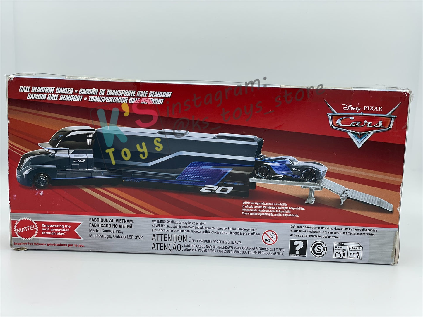 Hauler Disney Pixar Cars by Mattel, "GALE BEAUFORT HAULER" 2022 RE-RELEASED - BNIP