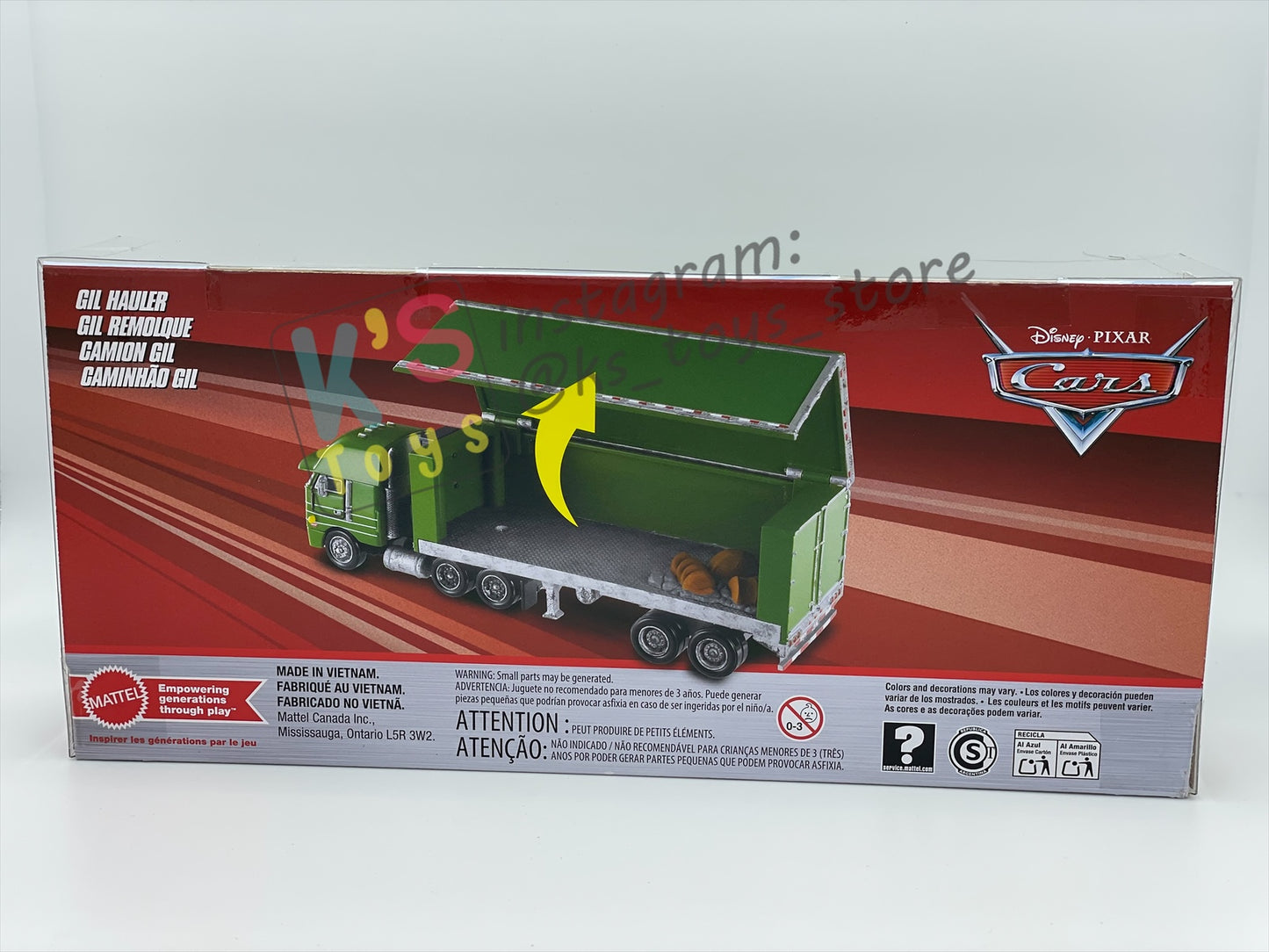 HAULER DISNEY PIXAR CARS BY MATTEL, GIL - 2025 RE-RELEASED - BNIP, CRACKED ON THE BLISTER
