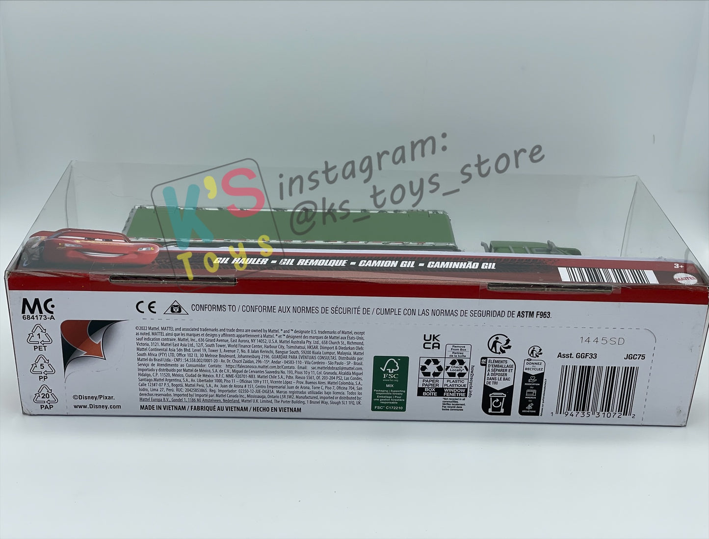 HAULER DISNEY PIXAR CARS BY MATTEL, GIL - 2025 RE-RELEASED - BNIP, CRACKED ON THE BLISTER