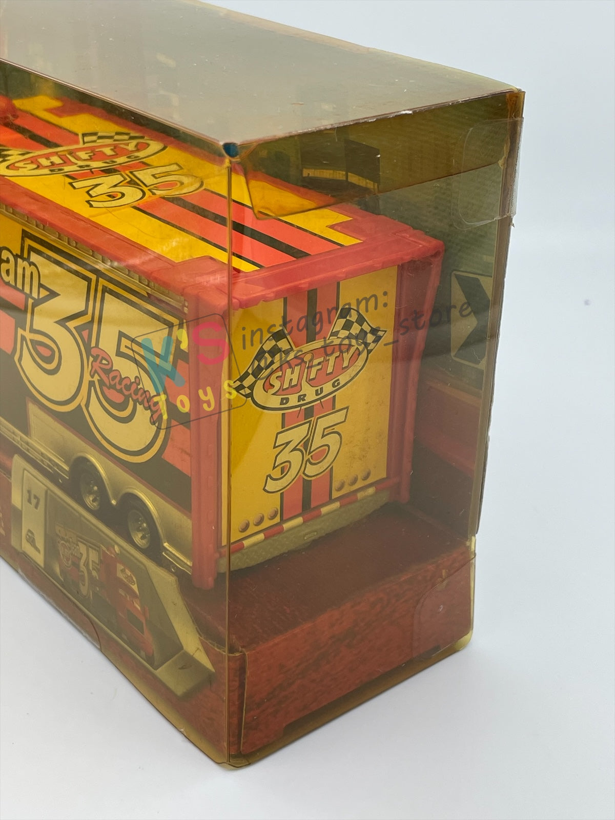 Hauler Disney Pixar Cars by Mattel, Shifty Drug team 35 Hauler - BLISTER CRACKED AND YELLOWING