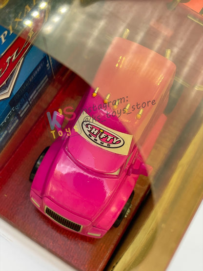 Hauler Disney Pixar Cars by Mattel, Shifty Drug team 35 Hauler - BLISTER CRACKED AND YELLOWING