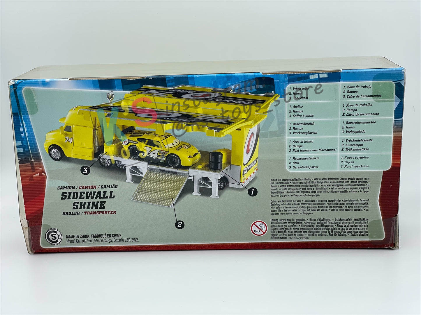 Hauler Disney PixarCars by Mattel, Sidewall Shine Hauler 74 - BNIP