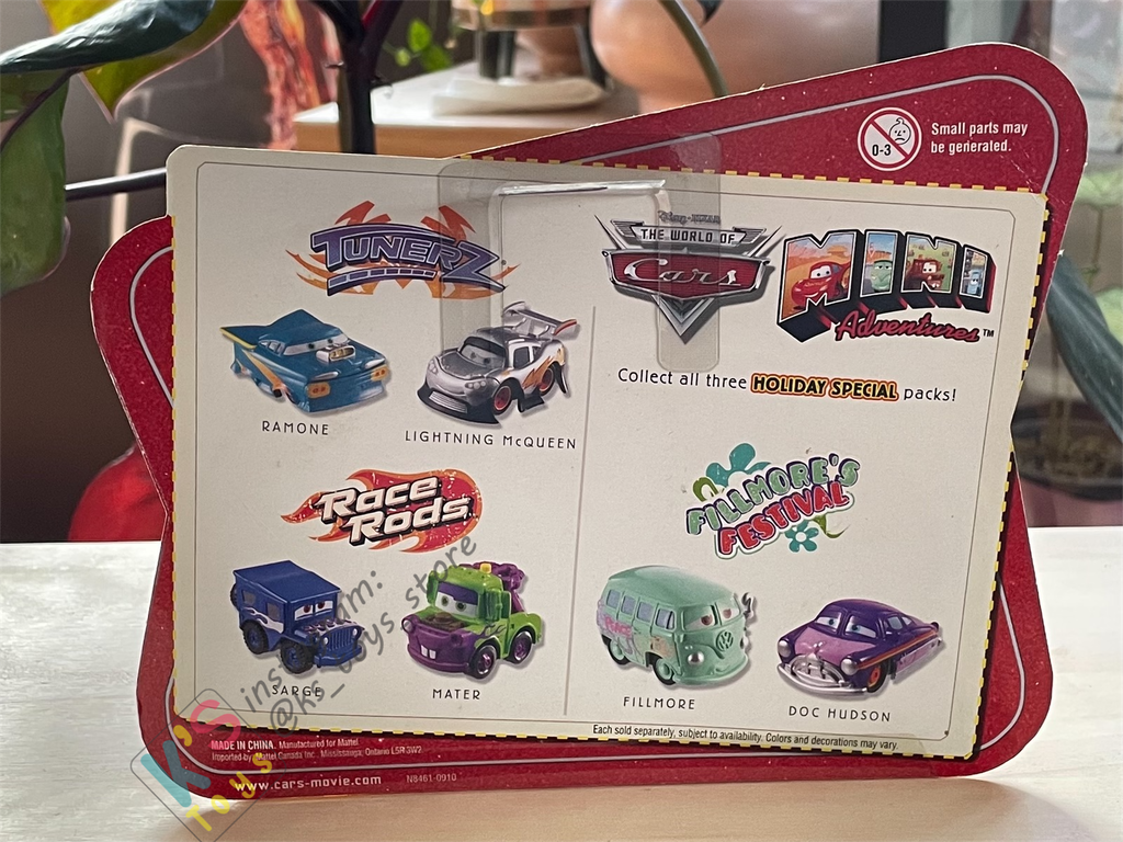 Mini Adventures Special Holiday 2 pack, Disney Pixar Cars - Fillmore and Doc Hudson - Fillmore's Festival - BNIP