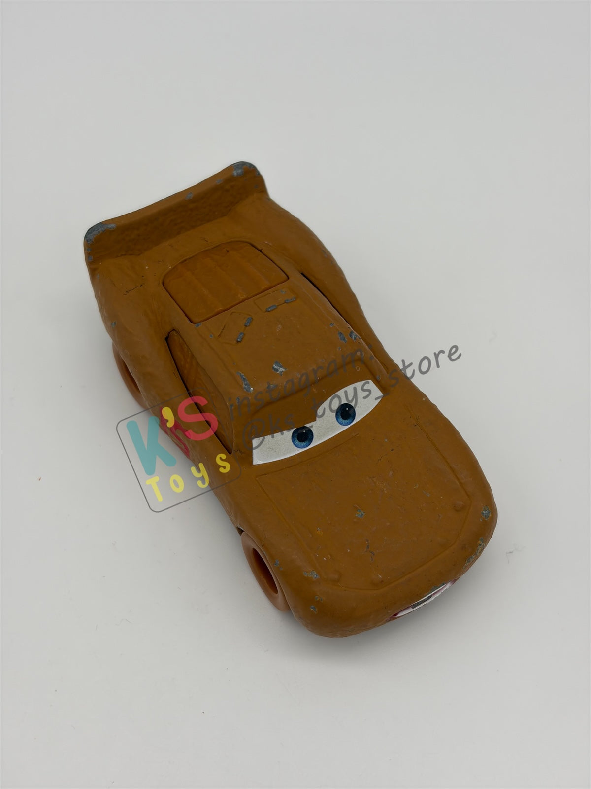 PRE-OWNED / LOOSE DISNEY PIXAR CARS - "LIGHTNING MCQUEEN AS CHESTER WHIPPLEFILTER" CARS 2 SERIES - PLAYED CONDITION - READ DESCRIPTION!!!!!!!!!!