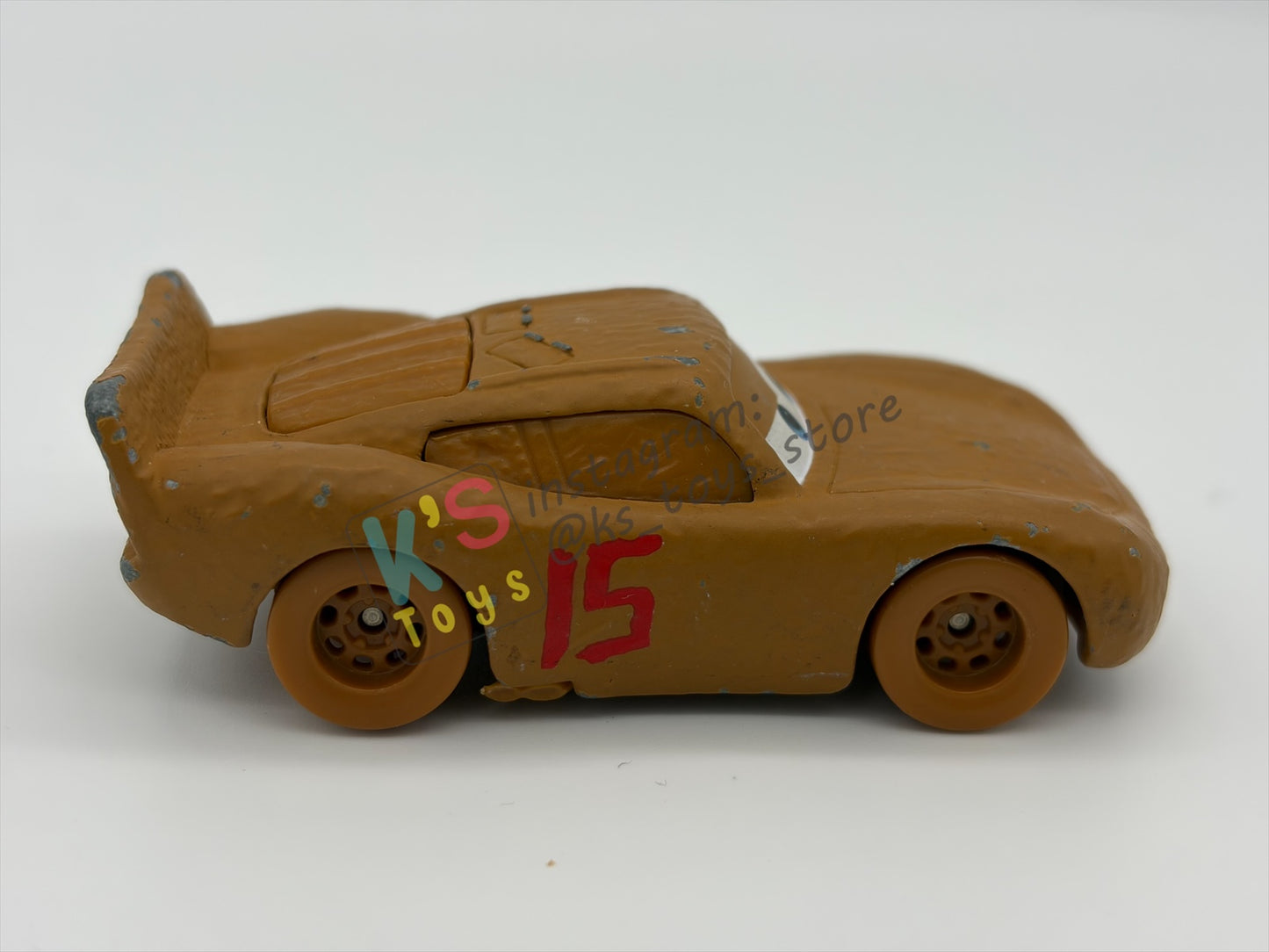PRE-OWNED / LOOSE DISNEY PIXAR CARS - "LIGHTNING MCQUEEN AS CHESTER WHIPPLEFILTER" CARS 2 SERIES - PLAYED CONDITION - READ DESCRIPTION!!!!!!!!!!