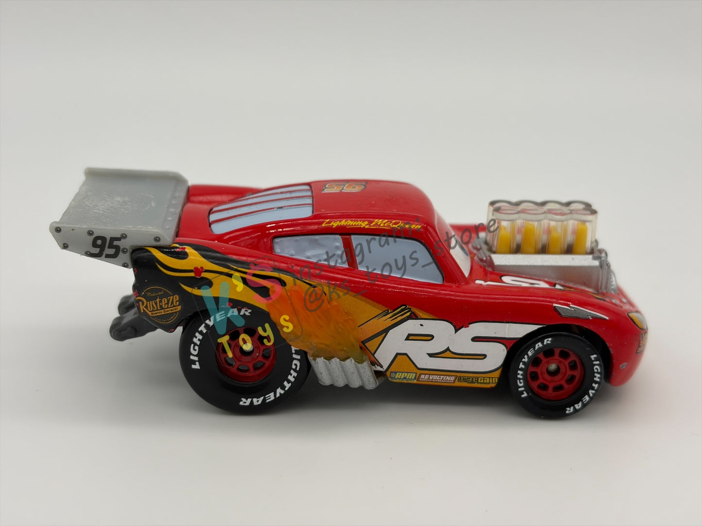 PRE-OWNED / LOOSE DISNEY PIXAR CARS - "DRAG RACING LIGHTNING MCQUEEN" DRAG RACING SERIES - GOOD CONDITION - READ DESCRIPTION!!!!!!