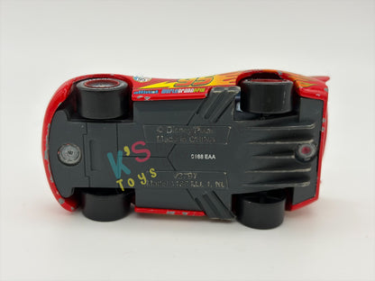 PRE-OWNED / LOOSE DISNEY PIXAR CARS - "LIGHTNING MCQUEEN RACING WHEELS UNIBODY VARIANT" CARS 2 WGP SERIES - PLAYED CONDITION - READ DESCRIPTION!!!!!!!!!!