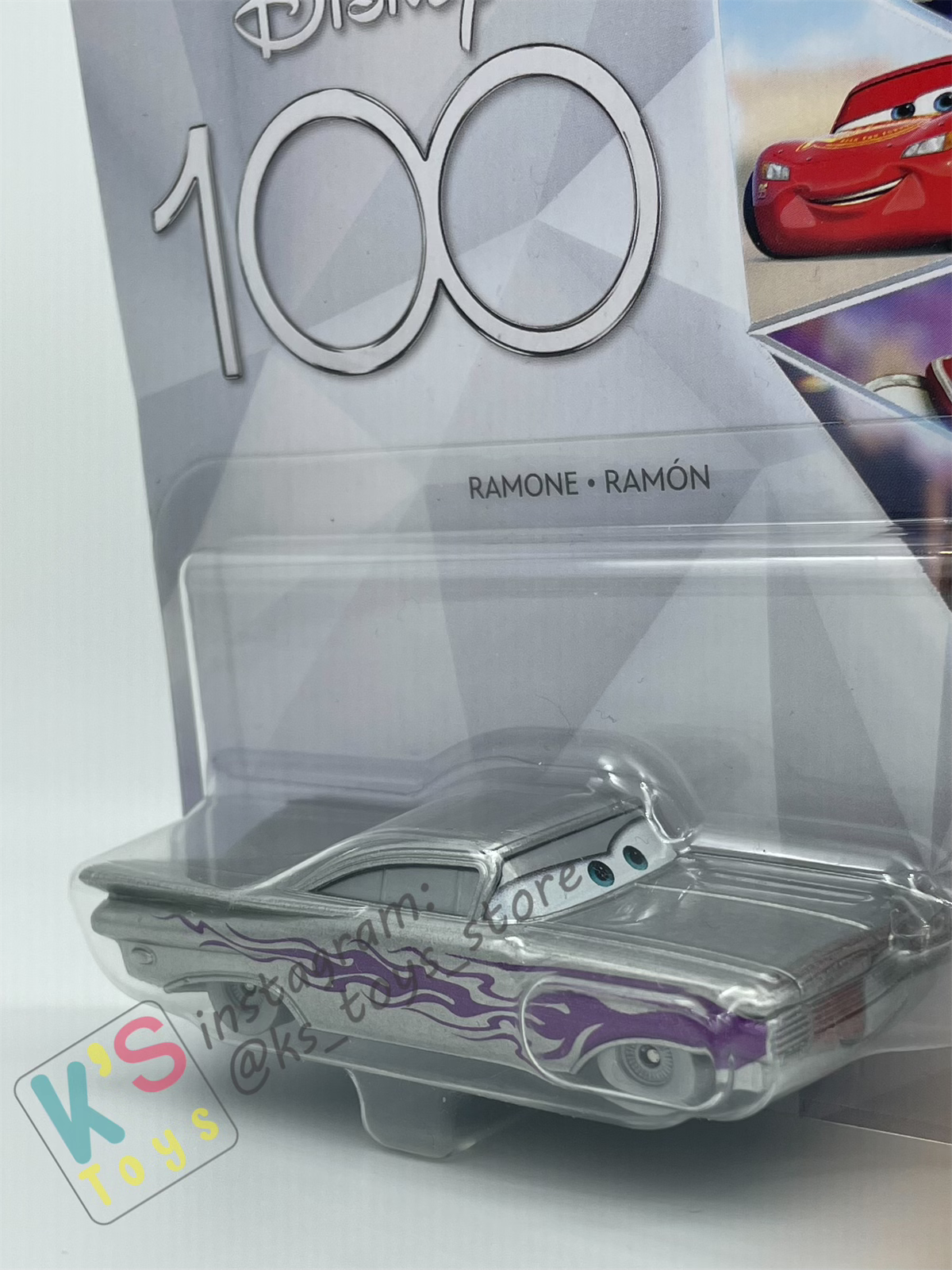DISNEY PIXAR CARS BY MATTEL - "SILVER RAMONE" 100 YEARS DISNEY ANNIVERSARY 2023 NEW RELEASE - BNIP